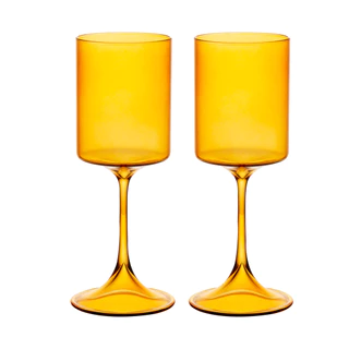 Jogo 2 Taças 380ml Para Vinho Vidro Boro Âmbar Fiesta Lyor