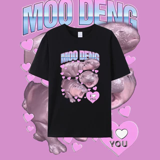 MOODENG Kids Hippo And Friends Bouncy Pig Camiseta Fofa De Desenho Animado Com Estampa De Animal De Manga Curta