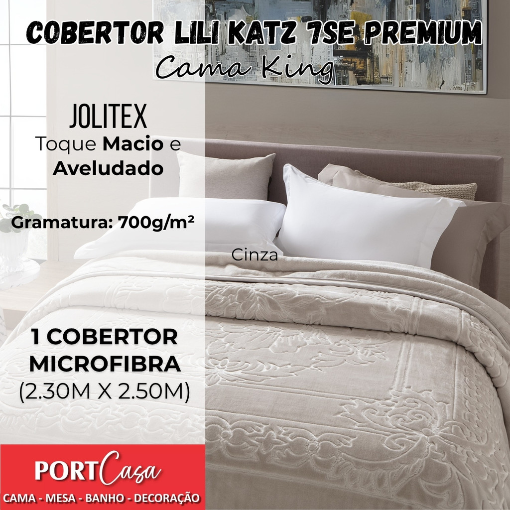 Cobertor King Lili Katz 7SE Jolitex Toque de Seda Linha Premium LK