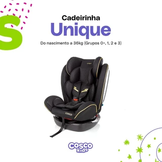 Cadeira Para Auto Unique 0 À 36kg Cinza Sport Cosco Kids em Oferta na Shopee