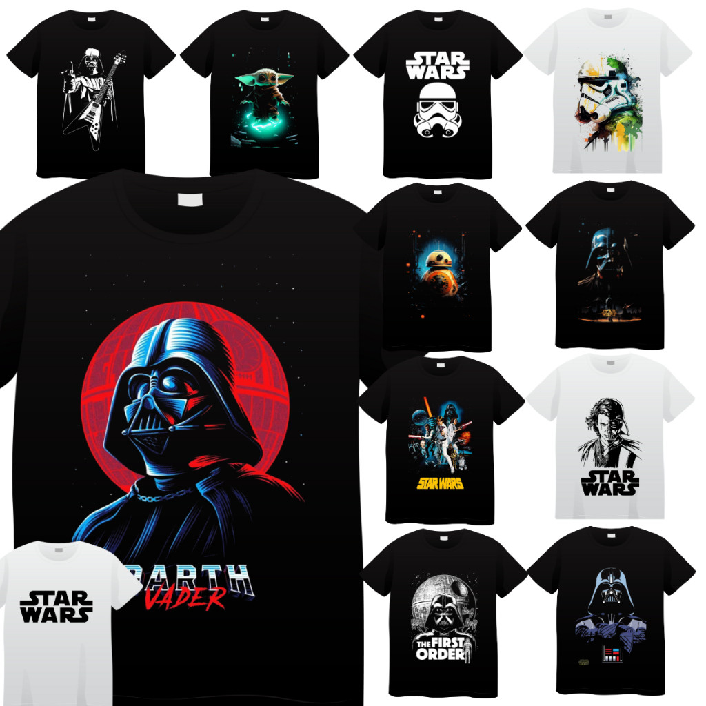 Top Camiseta Star Wars darth vader 100% algodão unissex Envio Rapido