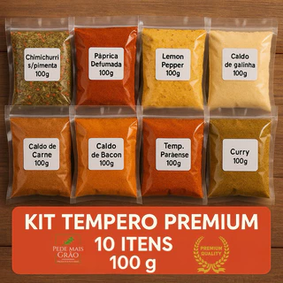 Super Kit 10 Temperos Naturais ( 1KG DE TEMPERO )– Alta Qualidade R