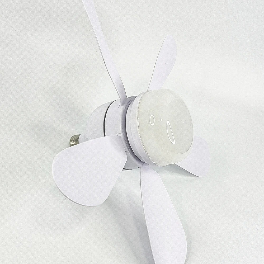 Ventilador De Teto com lâmpada Modelo Luxo Bocal Le27 Com controle Forte Bivolt com Lâmpada 5 hélices