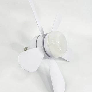 Ventilador De Teto com lâmpada Modelo Luxo Bocal Le27 Com controle Forte Bivolt com Lâmpada 5 hélices