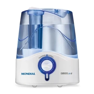 Umidificador de Ar Mondial Comfort Air 6 Ultrassônico Reservatório 4L Branco/Azul Bivolt - UA-07 em Oferta na Shopee