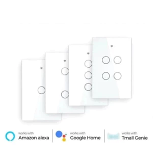 KIT WiFi Interruptor Inteligente Touch com Controle Remoto Sem Fio para Alexa e Google Home
