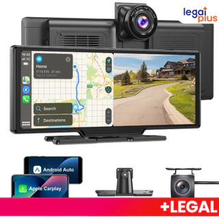 Player Multimídia 10.26 Polegadas para Carro com Gravador de Condução, Apple Carplay & Android Auto eCâmera Dupla em Oferta na Shopee