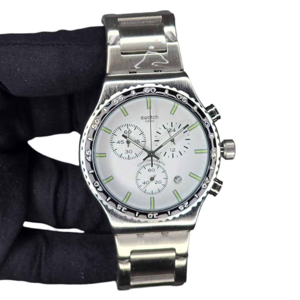 Relógio De Pulso Swatch Cara Preta Coleção De Férias Yvg418g