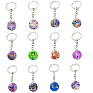 Inside Out 2 Chaveiro, Disney Anxiety Anger Sadness Joy Fear Disgust Ansiedade Triste Alegria Medo Boneca Brinquedos Pingente Animação Acessórios