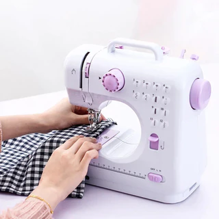FHSM-505 Máquina de costura portátil para iniciantes, Mini elétrica Household Crafting Mending Overlock, 12 ponto