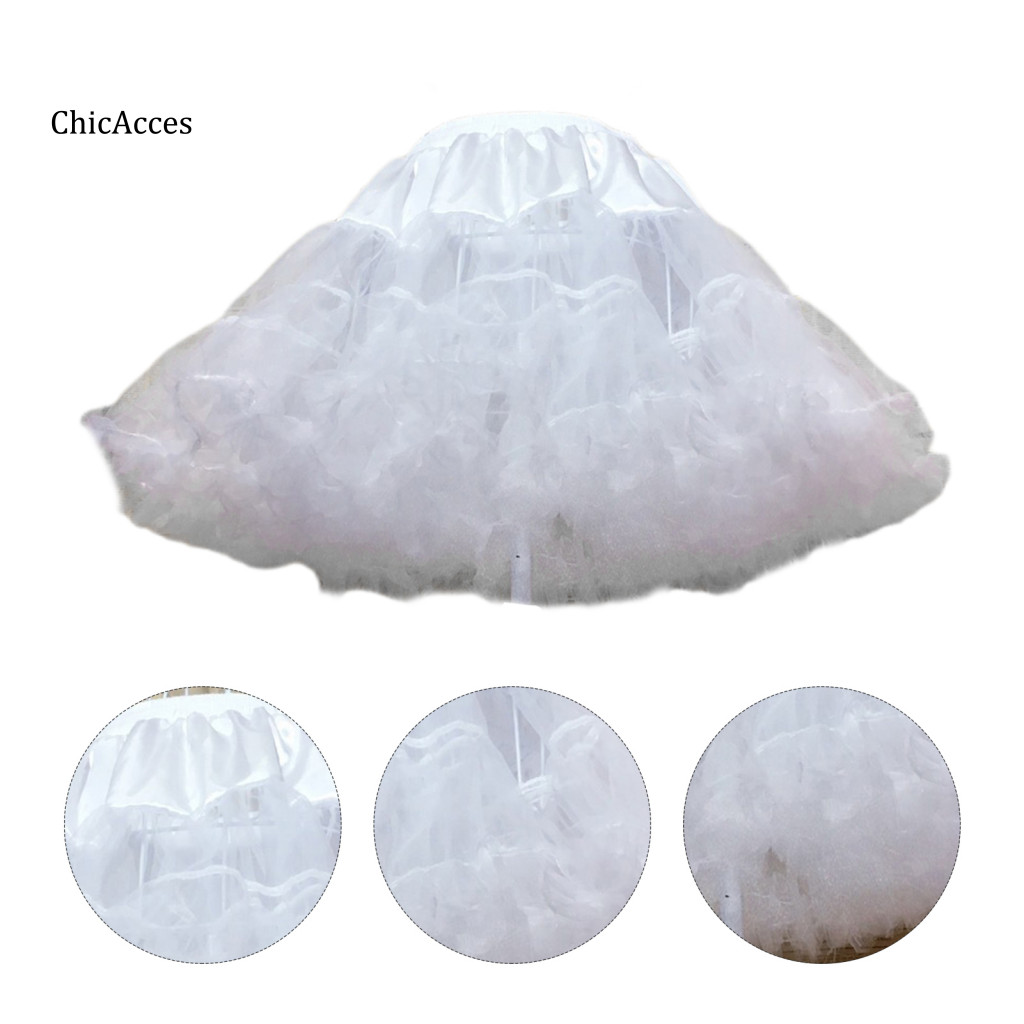 Soft Lining Petticoat Tutu Bustle Elegant High Waist Gauze Skirt Accessory for Women Perfect for Daily Wear and Special Occasions