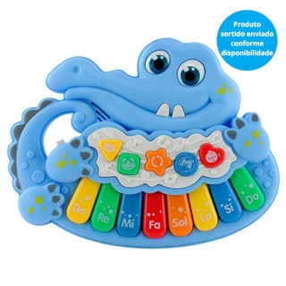 Piano Musical - Bebê Jacaré - Sortido - BBR Toys
