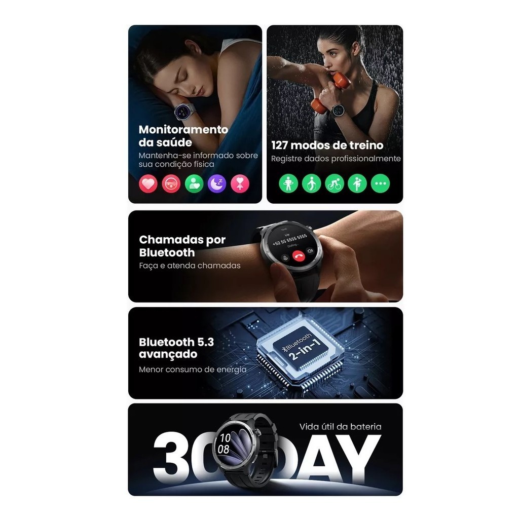 Smartwatch Haylou Solar Neo Strava Chamadas Bluetooth Strava IP68 30 dias de bateria Shopee Brasil