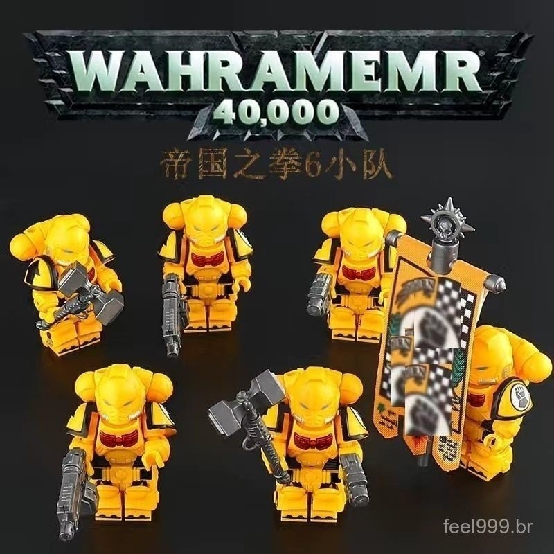 Compatível com Block Warhammer Star Warrior Man 40k Extreme Black Templo de terceiros Blocos de construção S59X