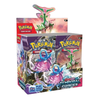 Kit 50 Cards Jogo Pokémon Escarlate e Violeta Temporal Forces 5 Pacotes C/10