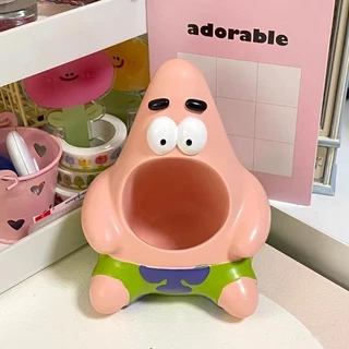 Porta-Caneta Kawaii SpongeBob Desktop De Grande Capacidade Caixa De Papelaria Fofa Criativa Lápis De Desenho Animado Organizador De Escrivaninha Para Meninas