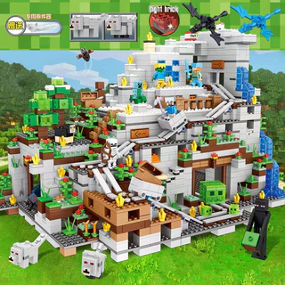 1200pcs Blocos de Construção Set Minecraft Brinquedos, Mina Organização, Compatível Com O Meu Mundo, Mini Villa, Casa Blocos De Montagem, Construção
