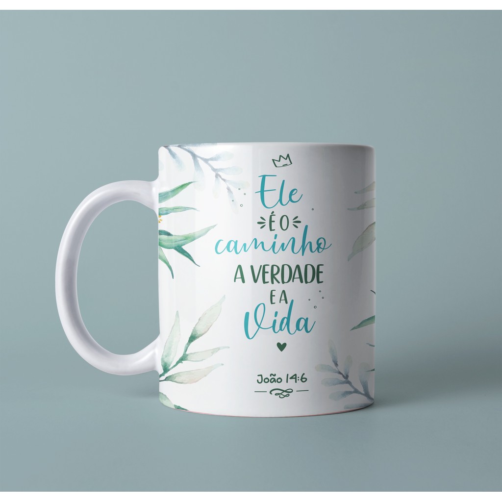 Caneca Com Versículo Bíblico João 14:6 | Shopee Brasil