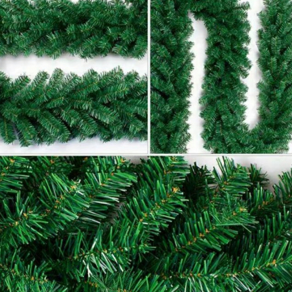 Festao Aramado Verde 2M 200 Galhos Natal Decoracao Arvore Natal