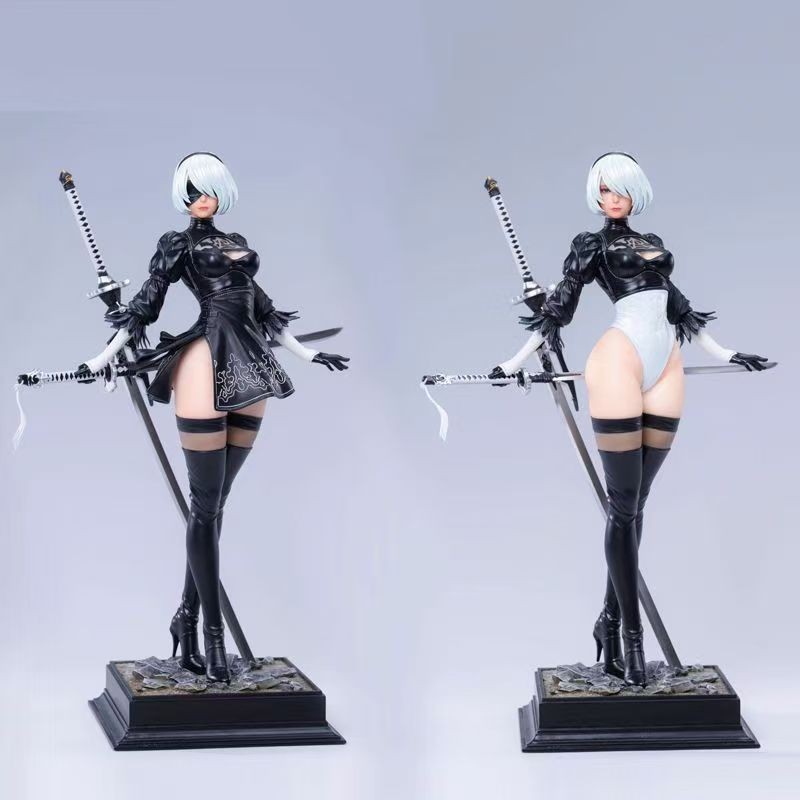 NieR Automata YoRHa Tipo A No . 2 Figuras Modelo De Estátua De Duas Cabeças