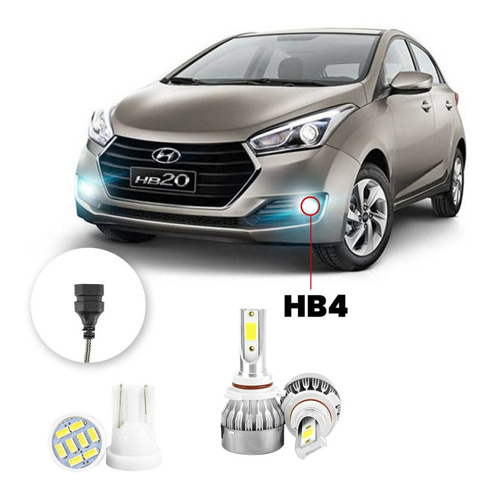 Lampada Farol Milha Led Hyundai Hb20 2016 A 2019 Hb4 20000lm | Shopee ...