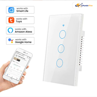 1 2 3 Botões Smart Interruptor Tomada WiFi Controle Seguro