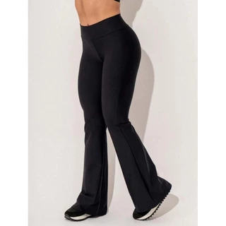 CALÇA FLARE BAILARINA LEGGING FEMININA CINTURA ALTA IDEAL PARA PILATES ACADEMIA GINASTIA