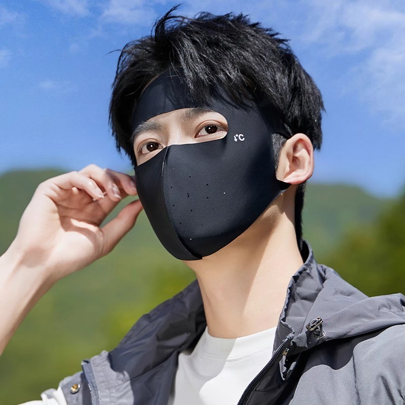 MZ Máscara De Pano Resistente Ao Sol Facial Completa Respirável Evita Raios UV Rosto Inteiro