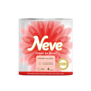 Papel Higiênico Folha Dupla com 04 rolos Neve em Oferta na Shopee
