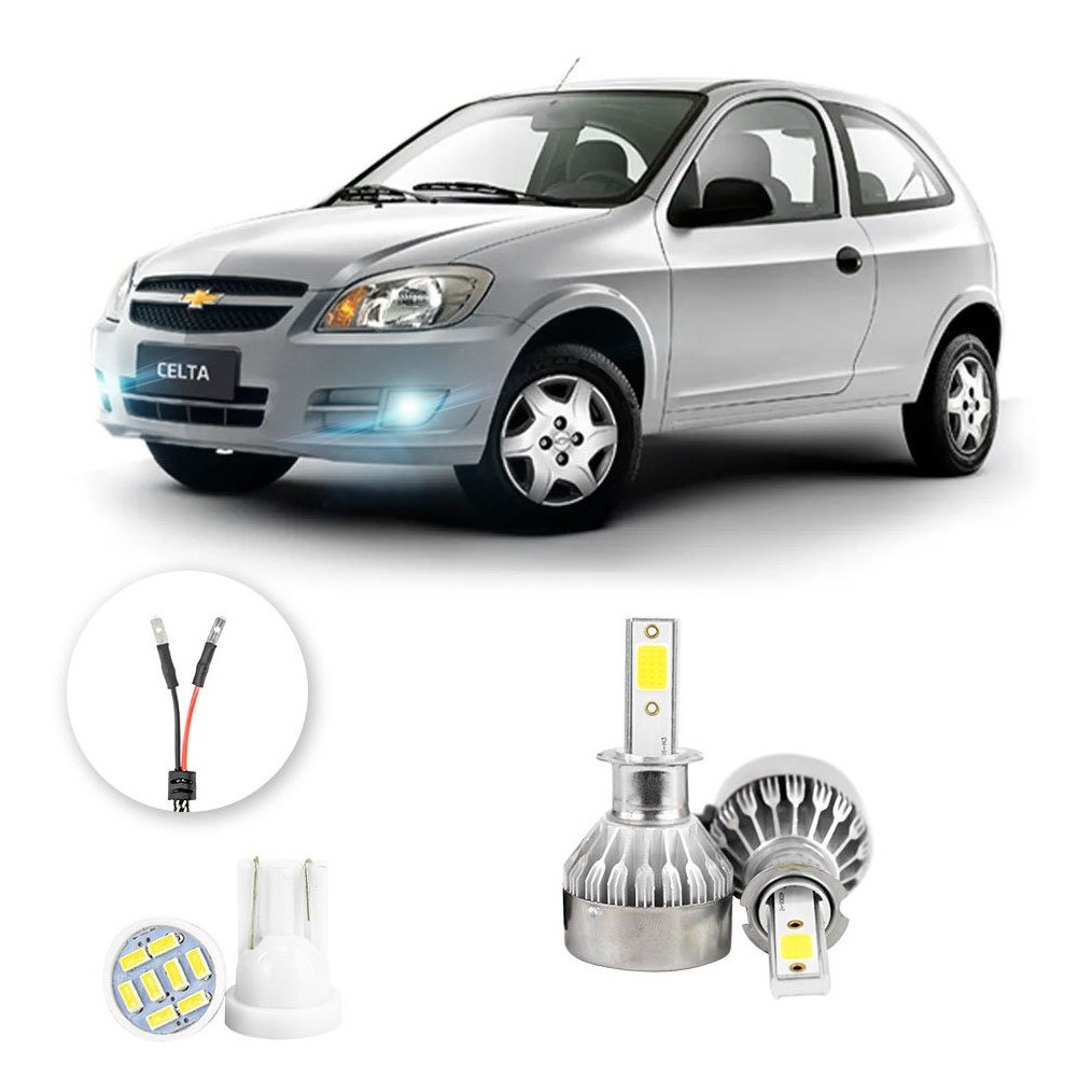 Lampada Farol Milha Led Chevrolet Celta 2000 A 2005 20000lm | Shopee Brasil
