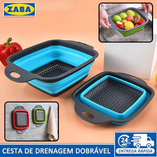 Escorredor De Silicone Retrátil Multiuso Macarrão Frutas Alimentos Para E Frutas De Cozinha