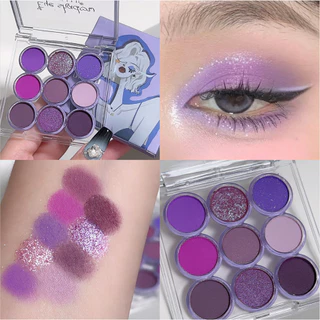 Paleta de sombras de 9 cores azul esverdeado nicho verde fresco retrô verde oliva