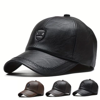 Unisex M Label PU Rótulo Couro Ajustável Hip Hop Chapéu De Baseball Primavera Outono-Chapéus De Lazer Ao Ar Livre Acessórios De Viagem Para Mulheres Homens
