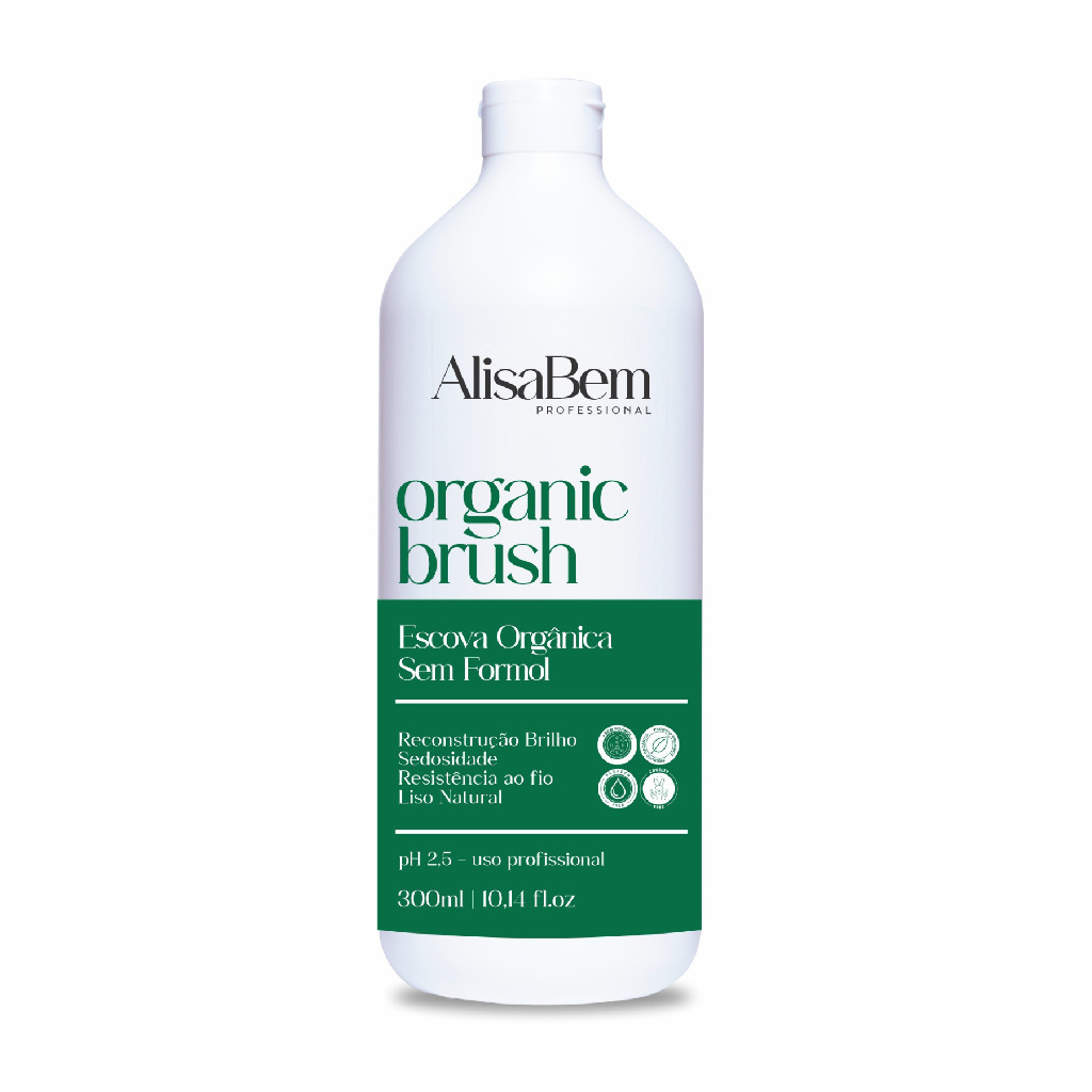 Alisa Bem Progressiva Sem Formol Organic Brush 10,14 fl.oz 300ml ...