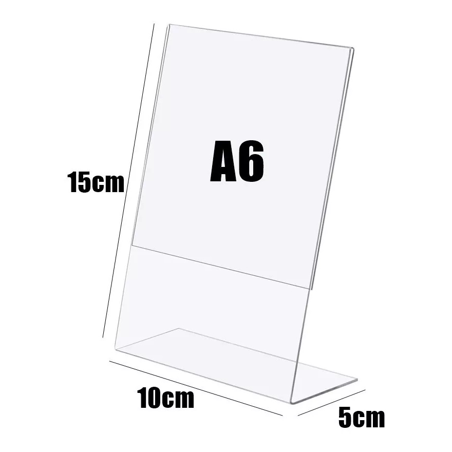 Display transparente tipo L A6 Vertical (10x15cm) 5 peças | Shopee Brasil