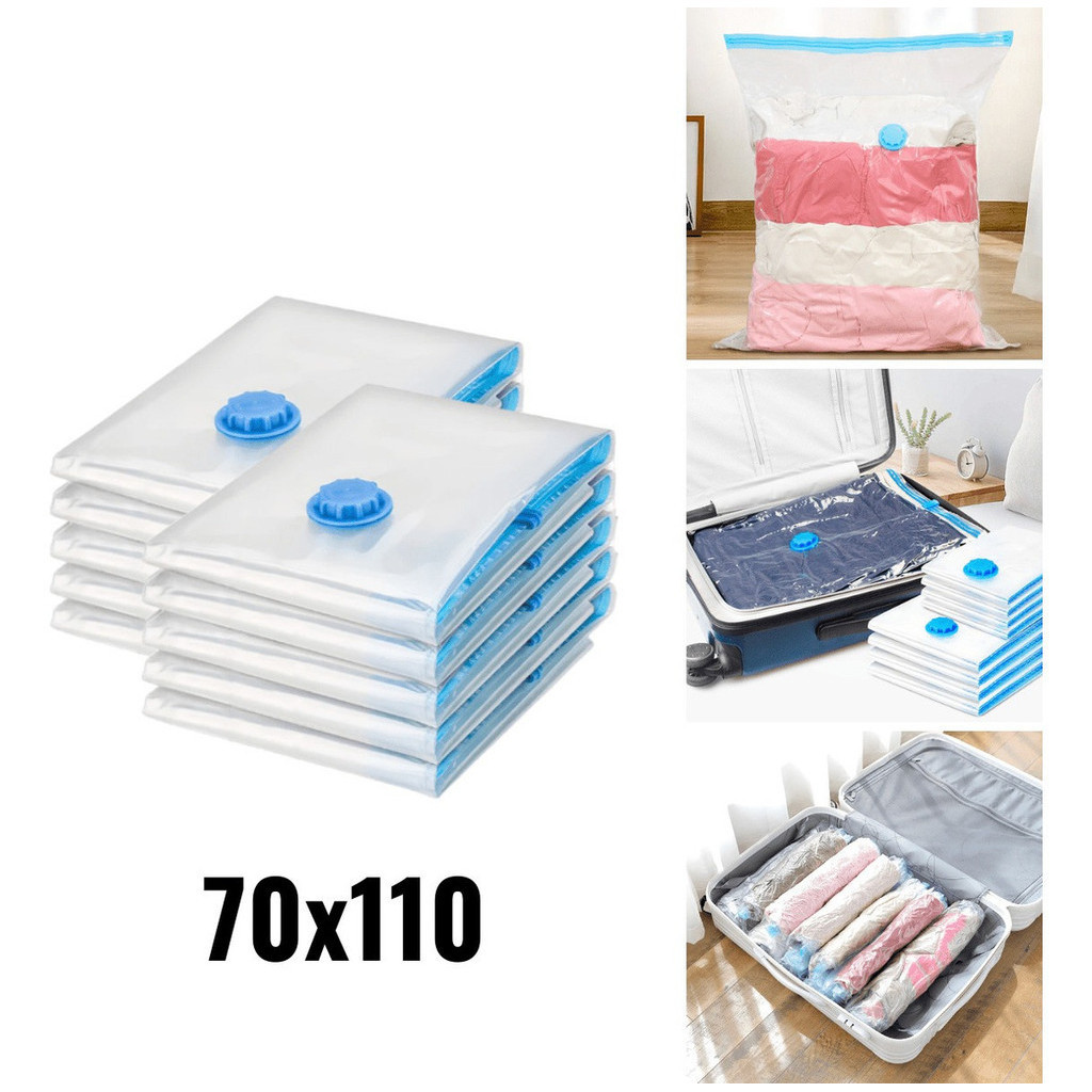 KIT 10 Saco A Vacuo Organiza RoupA Edredom Cobertor 70x110