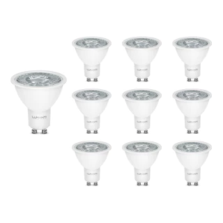 10 Lampadas Dicroica Led Gu10 7w 3000k 4000k 6500k Mr16