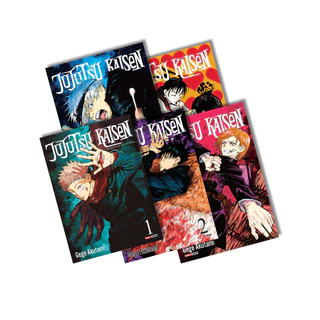Mangás - Jujutsu Kaisen - Batalha de Feiticeiros - Kit com as edições 1 a 5