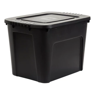 Caixas Organizadoras Eco Box 80 Litros Preta Com Tampa Empilhável em Oferta na Shopee