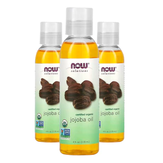 Kit 3x Óleo de Jojoba Now Foods 118ml Orgânico Importado/Made in Usa