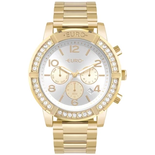 Relógio Euro Feminino Big Case Dourado - EUJP25AR/4B