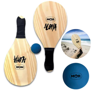 Par Raquete Frescobol Beach Tenis De Praia Mor Profissional em Oferta na Shopee