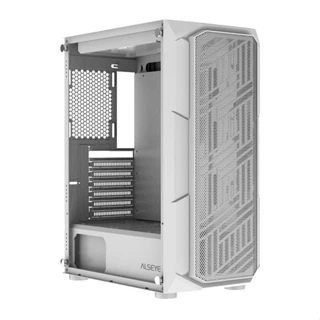 Gabinete Gamer Alseye Castle, Mid-Tower, Lateral de Vidro, Branco, CASTLE-WH em Oferta na Shopee