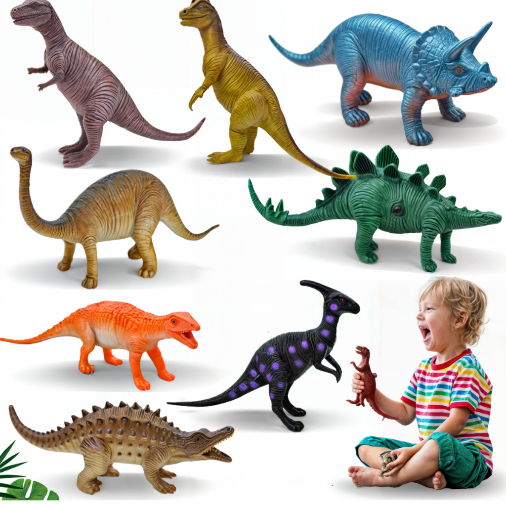 Kit Animais Dinossauro Safari Zoológico Pequenos De Borracha Bichinhos de Brinquedo Pré Históricos Envio Rápido