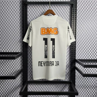11-12 Clube de Futebol Retro Santos Branco 11#NEYMAR Camisa de futebol Jr