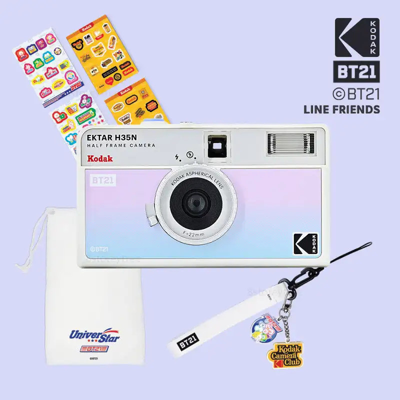 Câmera De Filme Kodak Ektar H35N x BT21 De Edição Limitada Com