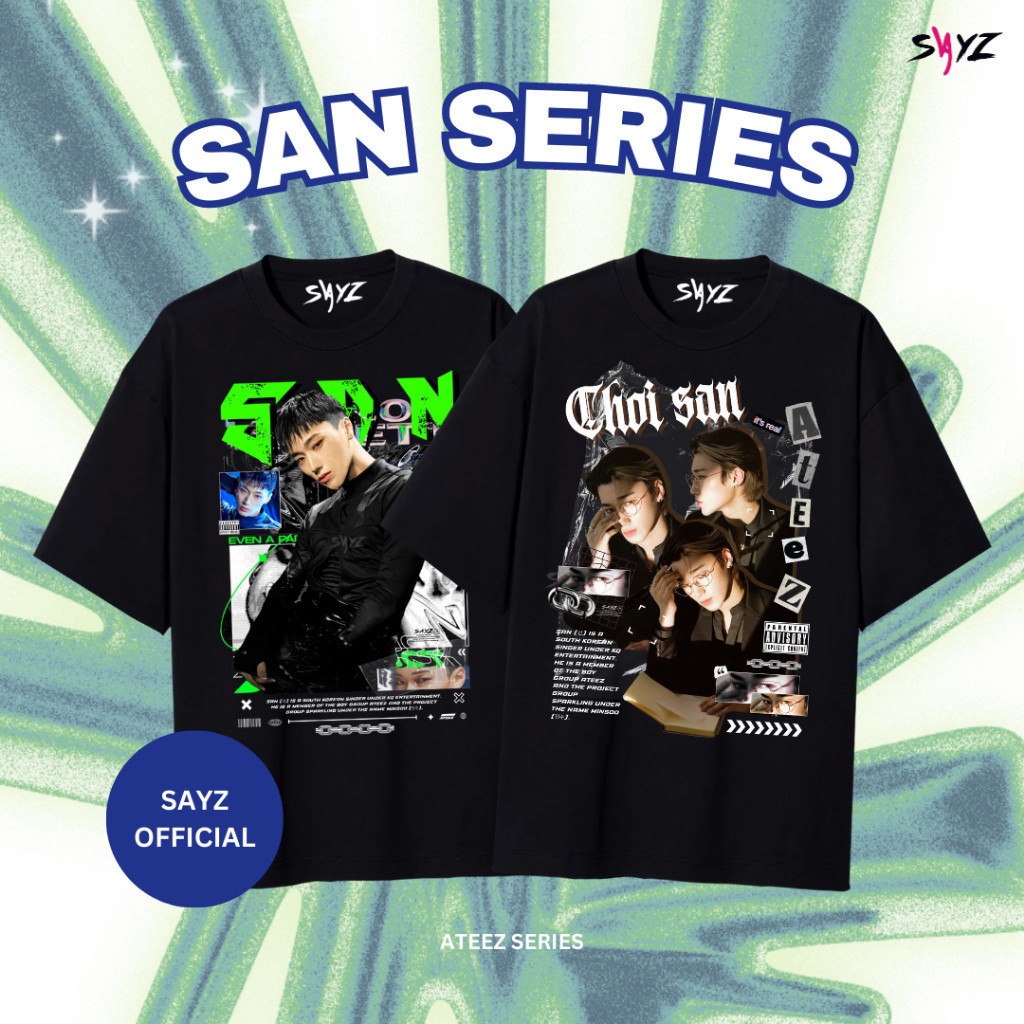 Camisa Camiseta Vintage Tema Choi San Serie Ateez Atiny Por sayzco