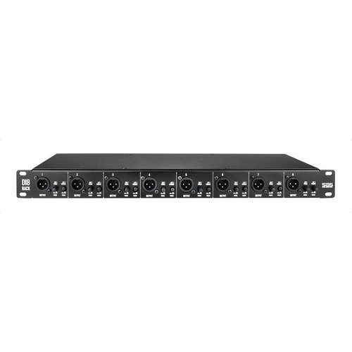 Direct Box Passivo 8 Canais DI8 Santo Angelo Rack 19" Conversor De Sinal Com Chave Lift/Ground E Inversão De Fase