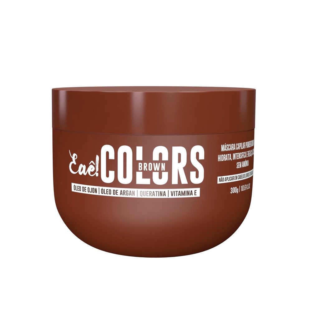Mascara Pigmentadora Brown Marrom 300g Eaê! Hidrata e Tonaliza o Cabelos Desbodatos