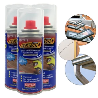Kit 3 Impermeabilizante Spray Manta Líquida Vedatudo 100ml